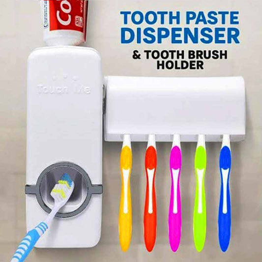 Tooth Paste Dispenser with Tooth Paste Holder