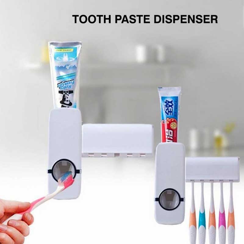 Tooth Paste Dispenser with Tooth Paste Holder