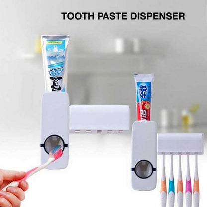 Tooth Paste Dispenser with Tooth Paste Holder