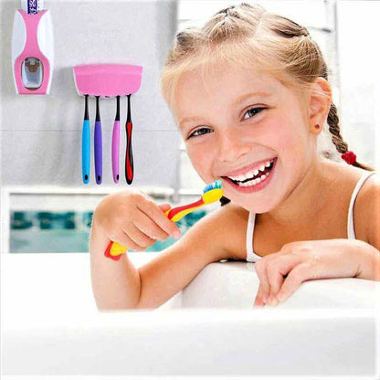 Tooth Paste Dispenser with Tooth Paste Holder