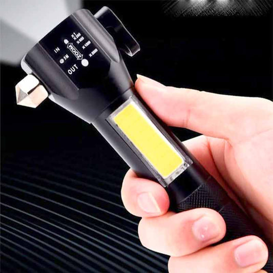 Multifunctional High Power Telescopic Rechargeable Torch With RGB LED Flashlight