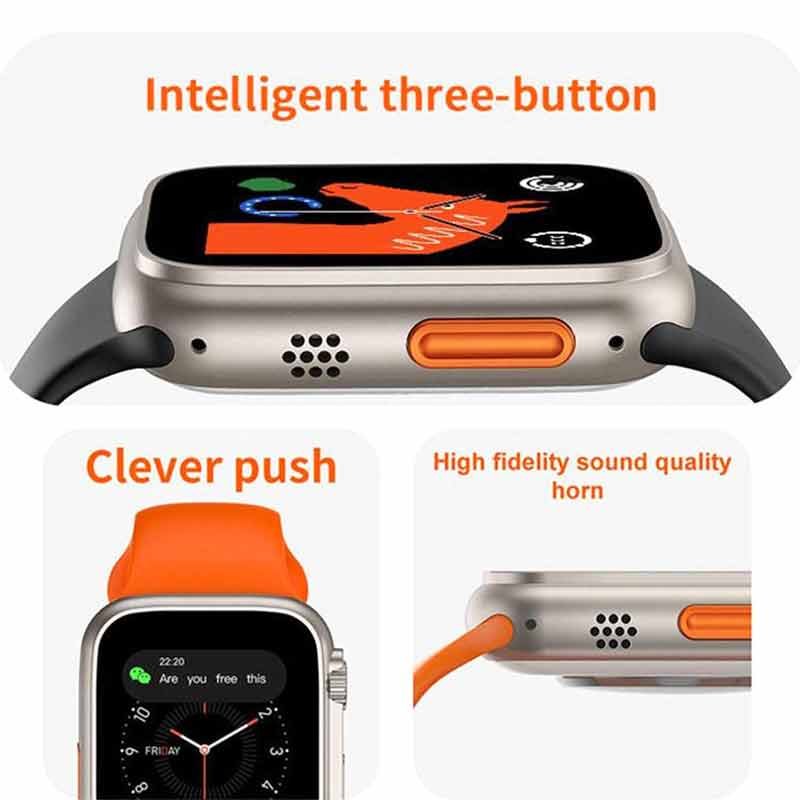 Ts8 ultra series 8 smart watch orange and black