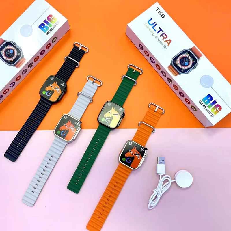 Ts8 ultra series 8 smart watch orange and black