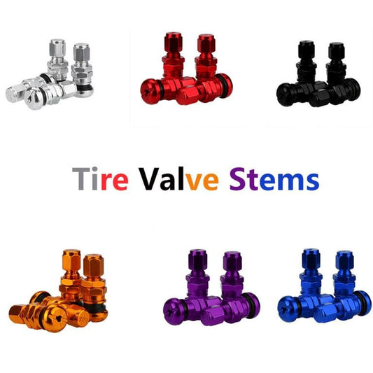 Aluminum Car Tubeless Wheel Tire Valve Stems With Dust Caps