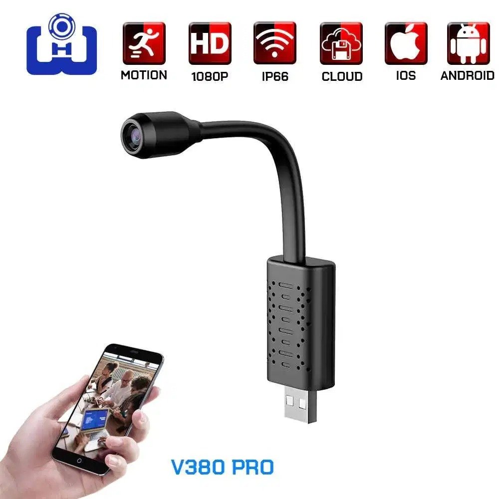 Usb gnoose neck wifi camera app v380 pro hd 1080p 2mp