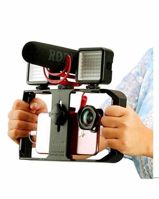 Ulanzi 2nd Generation Smartphone Video Handle Rig Filmmaking Stabilizer Case - Black