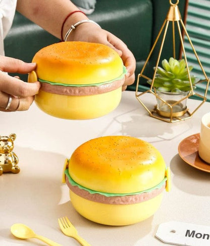 Unique Design Burger Shape Lunch Box for Kids -🍔