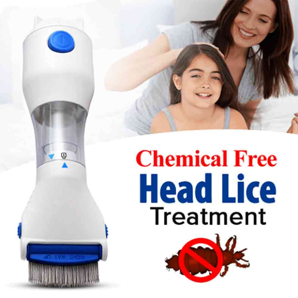 V Comb - Allergy and Chemical Free Head Lice Treatment - Electric Head Lice Comb - - Removes Lice and Eggs