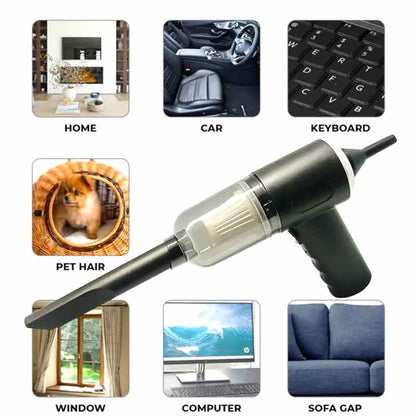 3 In 1 Portable Vacuum Cleaner Duster Blower Air Pump Wireless Hand-held Cleaning For Car Home