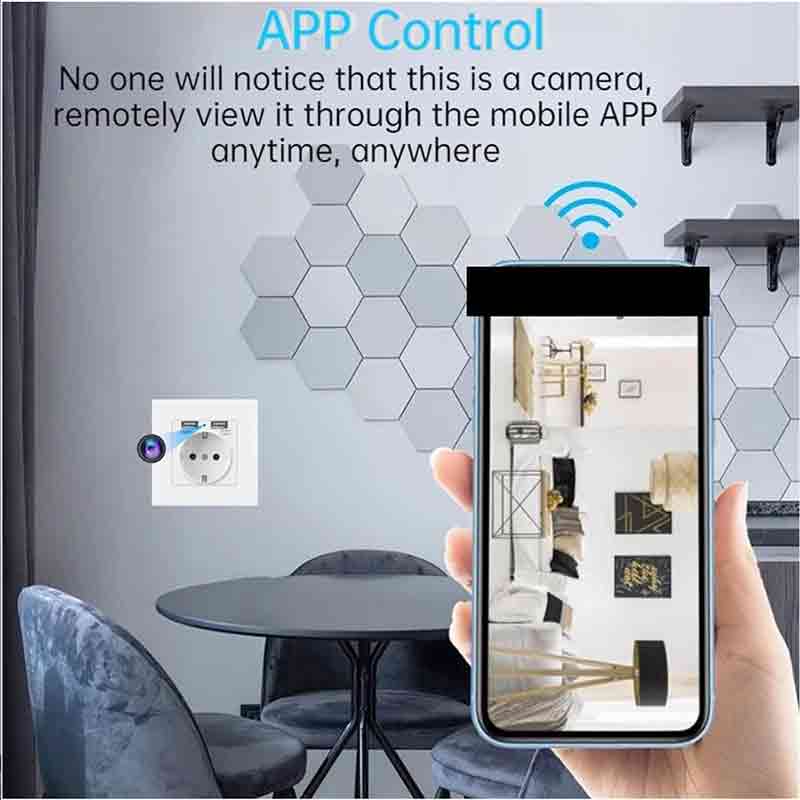 WiFi Wall Socket Mini HD 1080P Camera