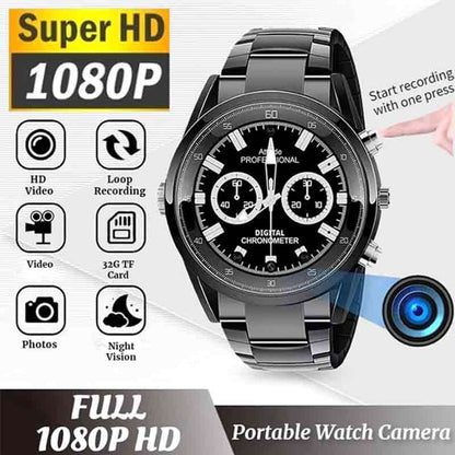 Portable watch camera hd 1080p