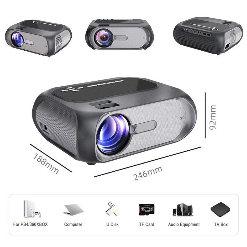 T7 Wifi Hd 1080p Multimedia Projector With Higher Resolution Plus Brightness Silver Colour