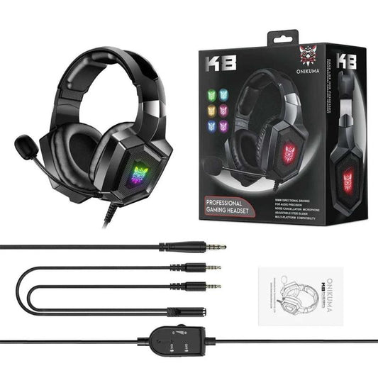 Onikuma K8 RGB Gaming Headphone with Microphone Volume Control