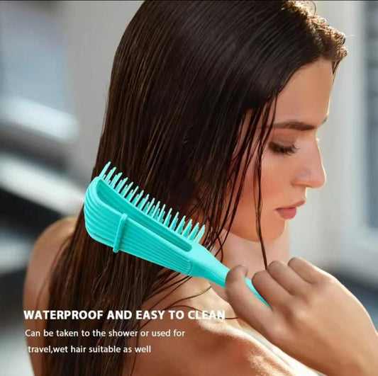 Stylish Curly Hair Brush: Wet Hair Comb & Massage Detangler