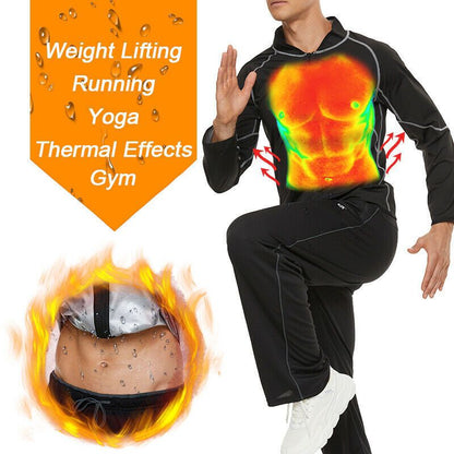 "Unisex Sauna Sweat Suit | Heavy-Duty Fitness Shaper for Exercise & Weight Loss"