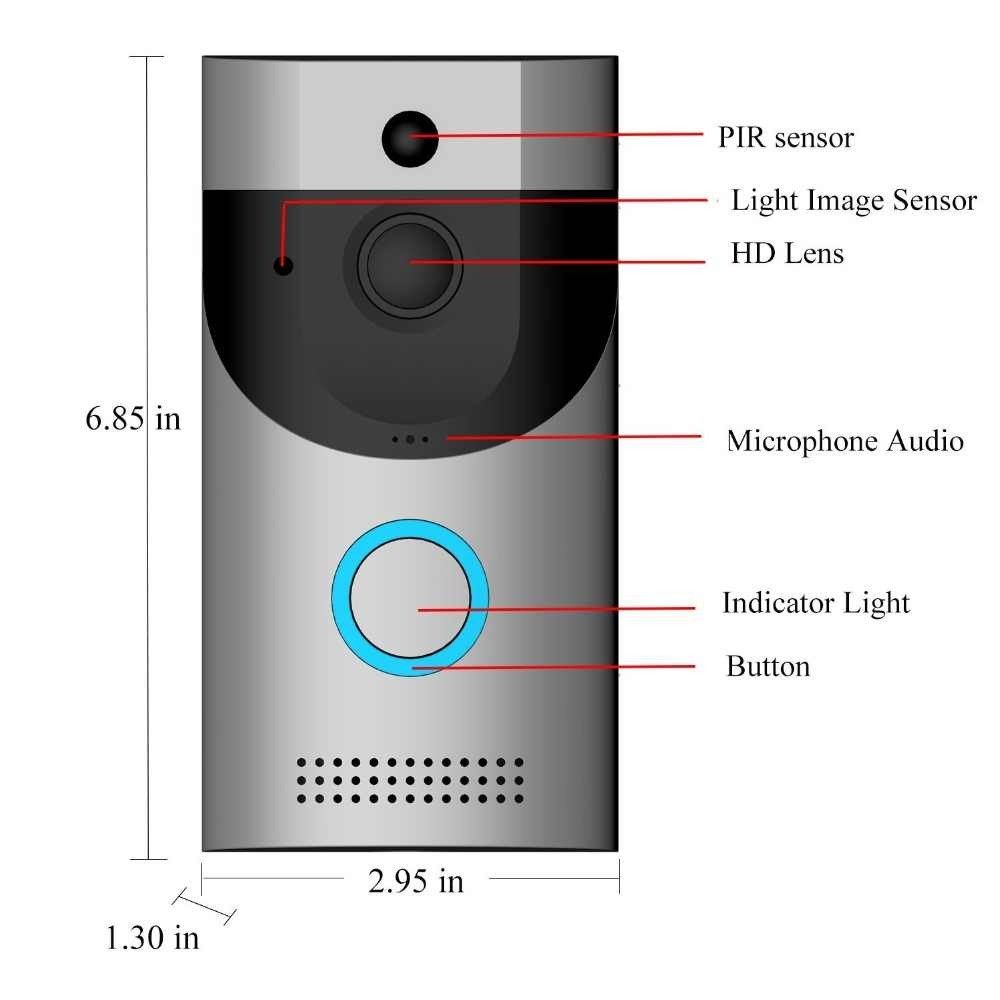 Doorbell ip wireless with camera ios and android