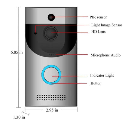 Doorbell ip wireless with camera ios and android