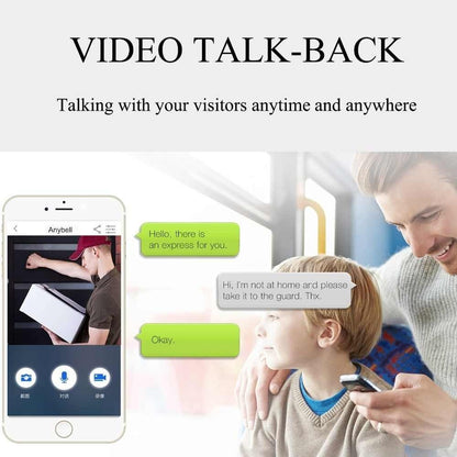 Doorbell ip wireless with camera ios and android