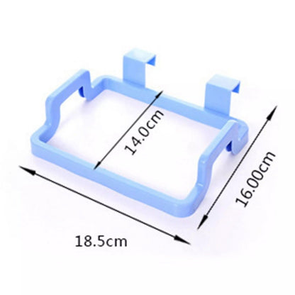 Set of 2 towel rack storage hook for kitchen cabinet door back plastic garbage bag shelf trash bag holder