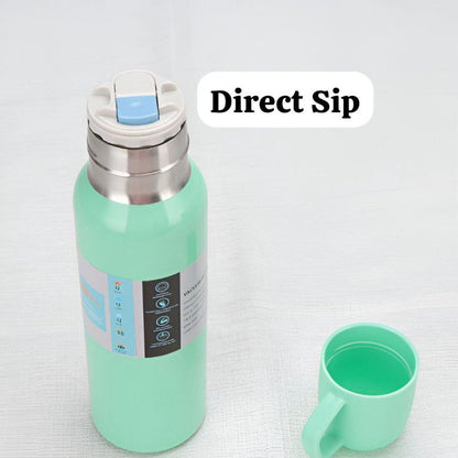 New Shape Vacuum Flask Bottle with 3 Cups and Gift Box