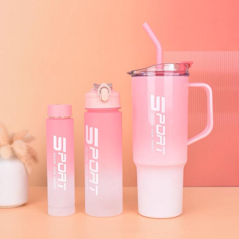 New 3pcs Tumbler With Stickers