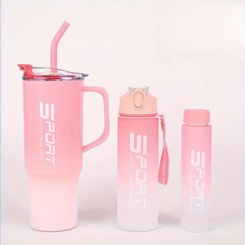 New 3pcs Tumbler With Stickers