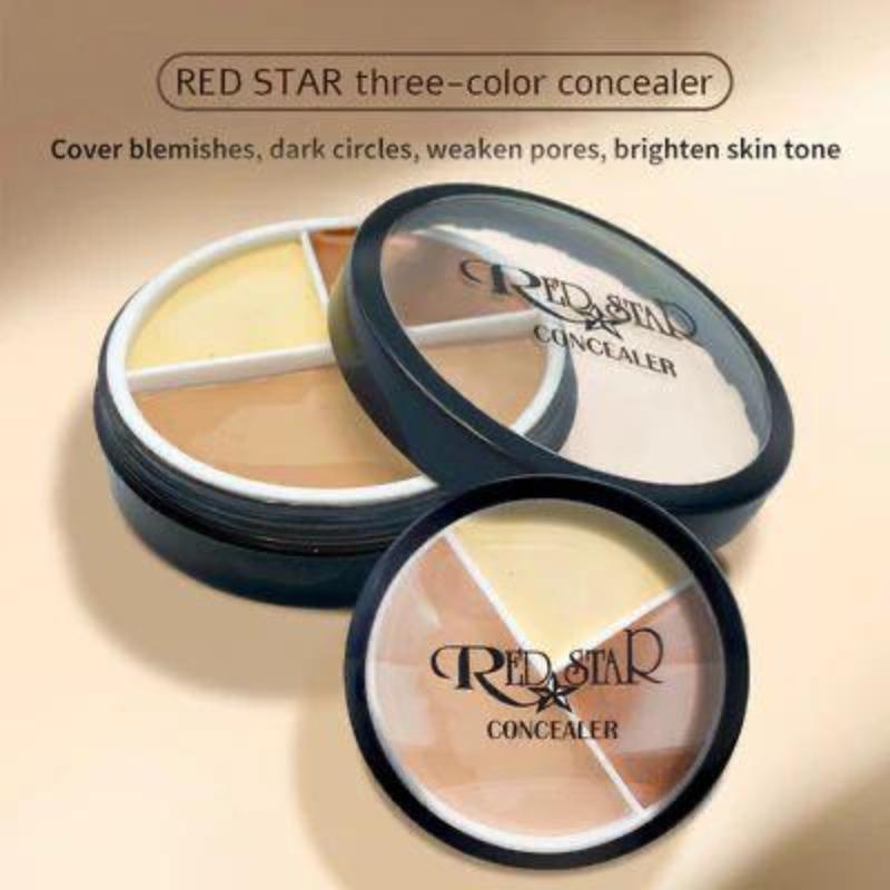 3 colour concealer kit high covering moisturizing oil control foundation invisible pores dark circles freckles face contour