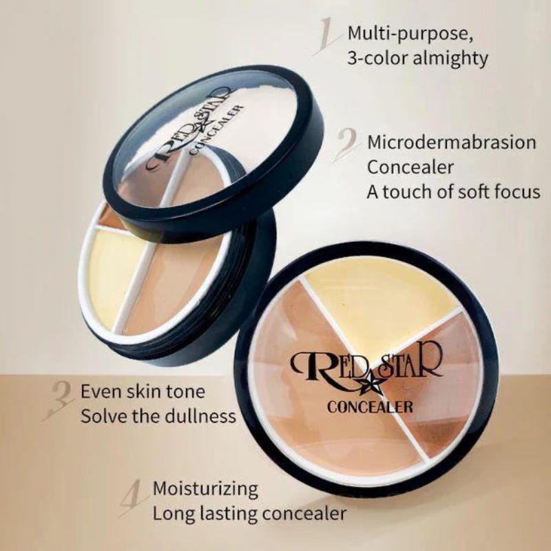 3 colour concealer kit high covering moisturizing oil control foundation invisible pores dark circles freckles face contour