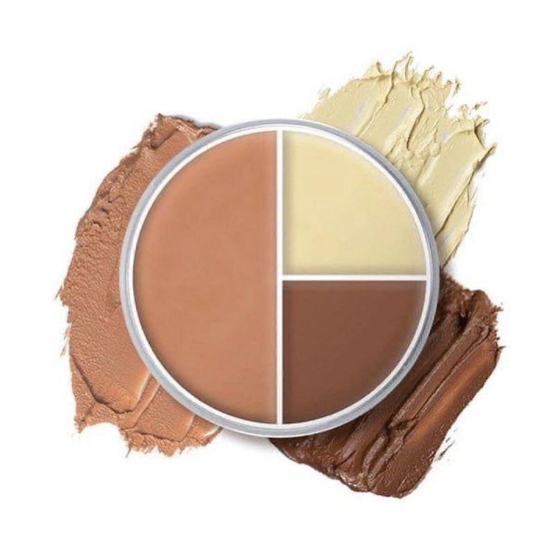 3 colour concealer kit high covering moisturizing oil control foundation invisible pores dark circles freckles face contour