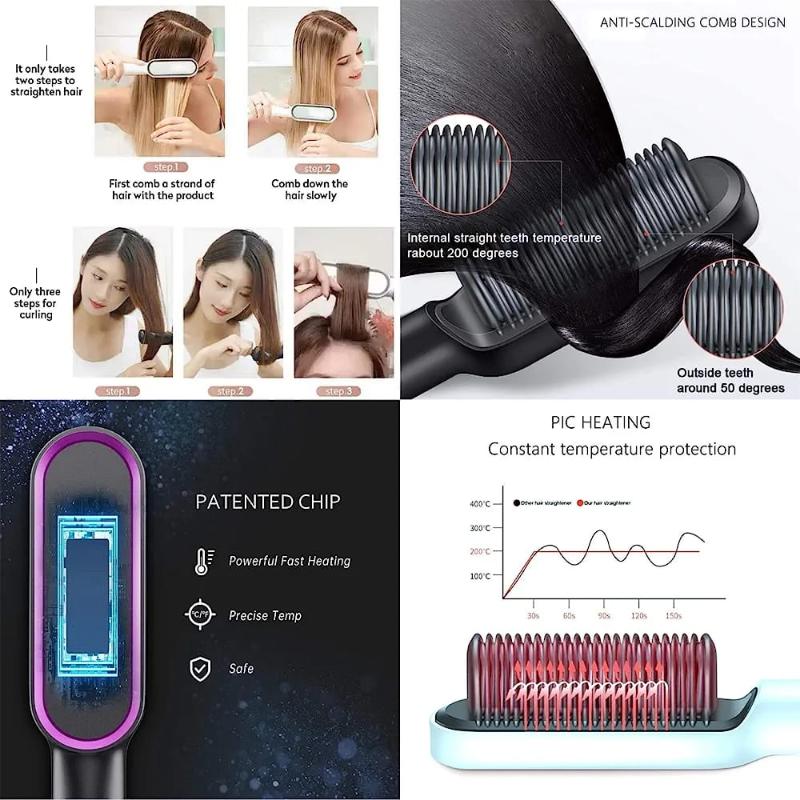 Electric Hair Comb Hair Straightener/Hair Styler Brush-909