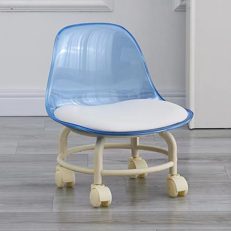 Rotatable Transparent Heavy Duty Chair with Wheels