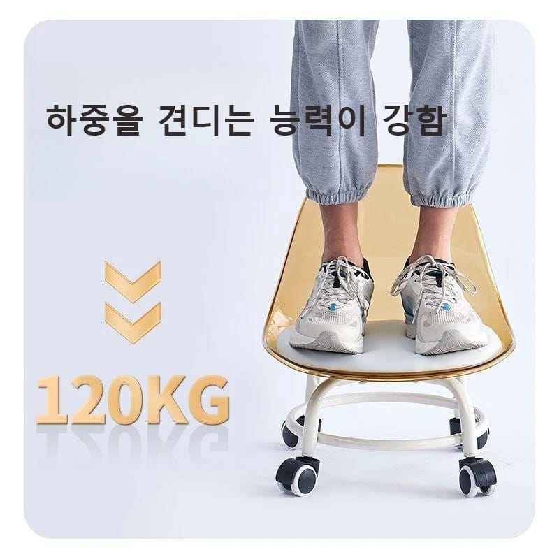 Rotatable Transparent Heavy Duty Chair with Wheels