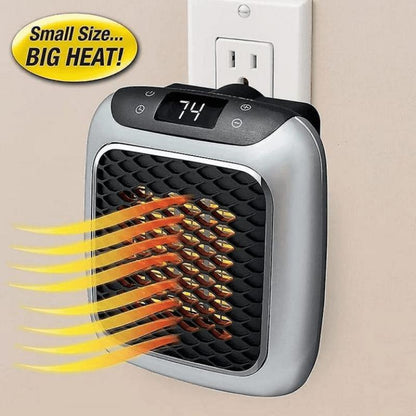 Wall-Mounted Small Space Heater 800W Compact Heater with Adjustable Thermostat