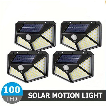 100 LED Solar Motion Light – Solar Charging Induction Wall Lamp for Outdoor Use