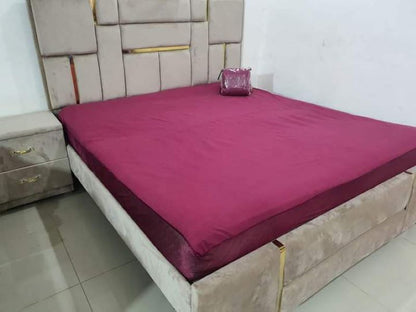 "Waterproof Mattress Cover King Size | Cotton Terry with Leather Lamination | Heavy-Quality, 72x78x12 inches"