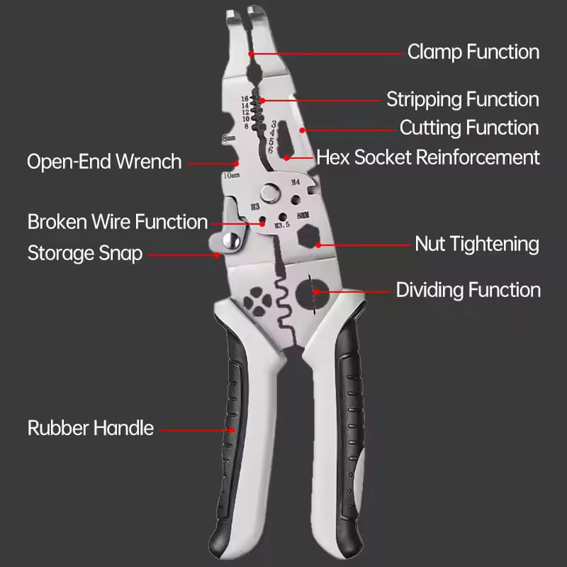 Wire Stripper Tool 9 in 1Multi-Function Wire Cutter