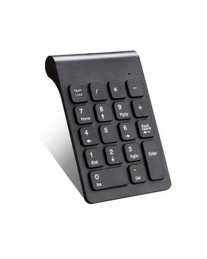 Mini numeric wireless keypad 2.4ghz 18 keys pad - black