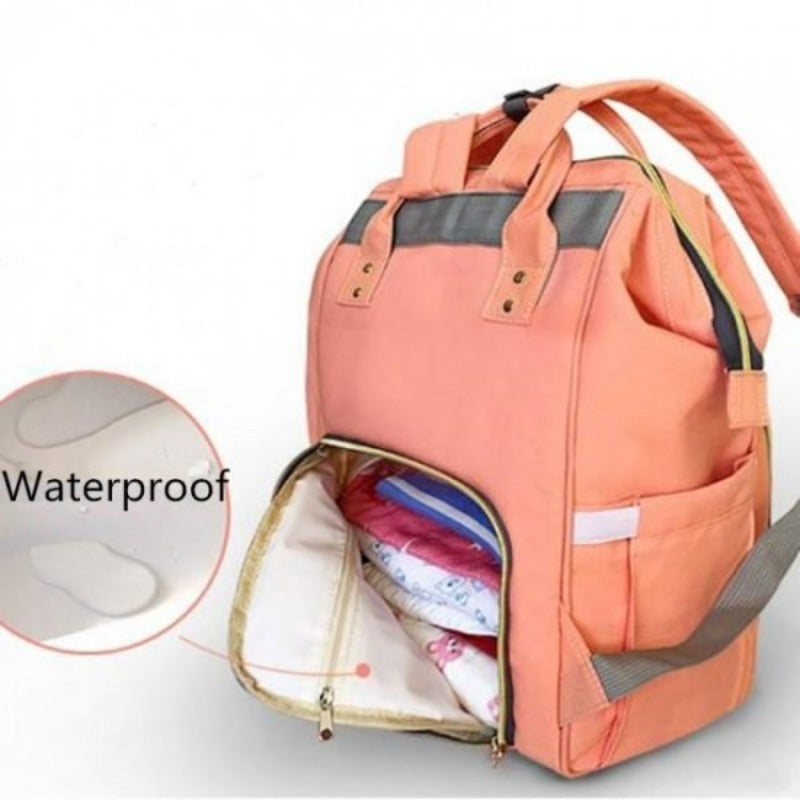 Multi-function waterproof travel and diaper backpack