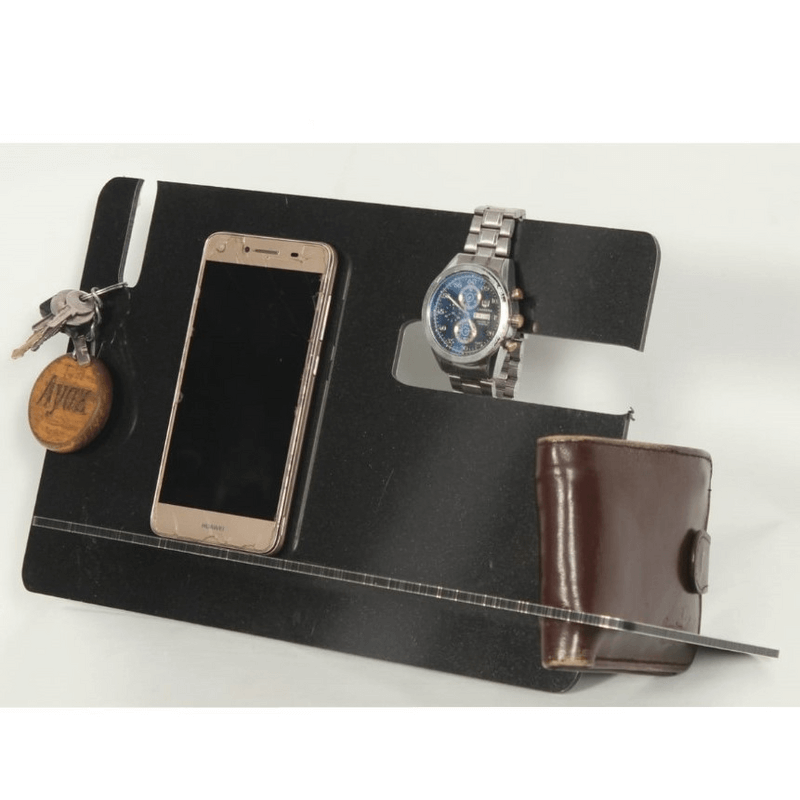 Phone docking station wallet watches holder