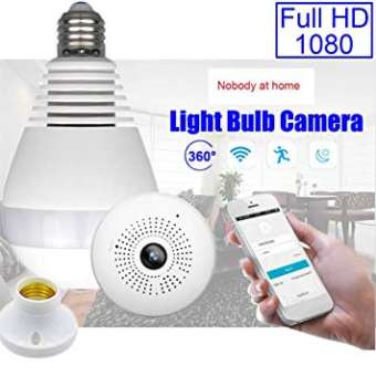 Wi-Fi Light Bulb Camera - Hd 360 Degree Panoramic View with Audio