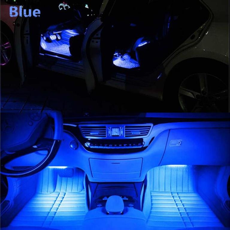 Car Interior Atmosphere Light Decor Lamp Remote Control with Music Sensor