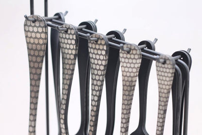 29 Pieces Black Coated Stainless Steel Cutlery Set Design Diamond