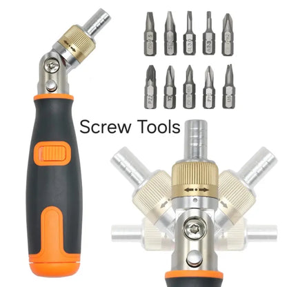 Multifunction Ratchet Screwdriver Set 10 in 1 Corner Capable