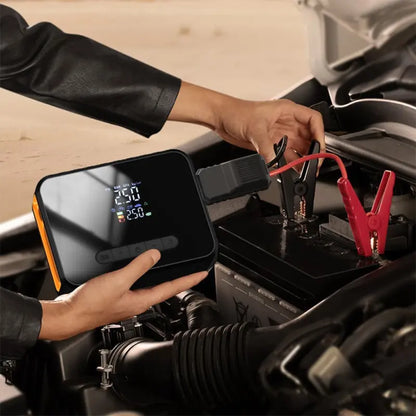 8000 MAh portable car Jump starter with air compressor USB led light