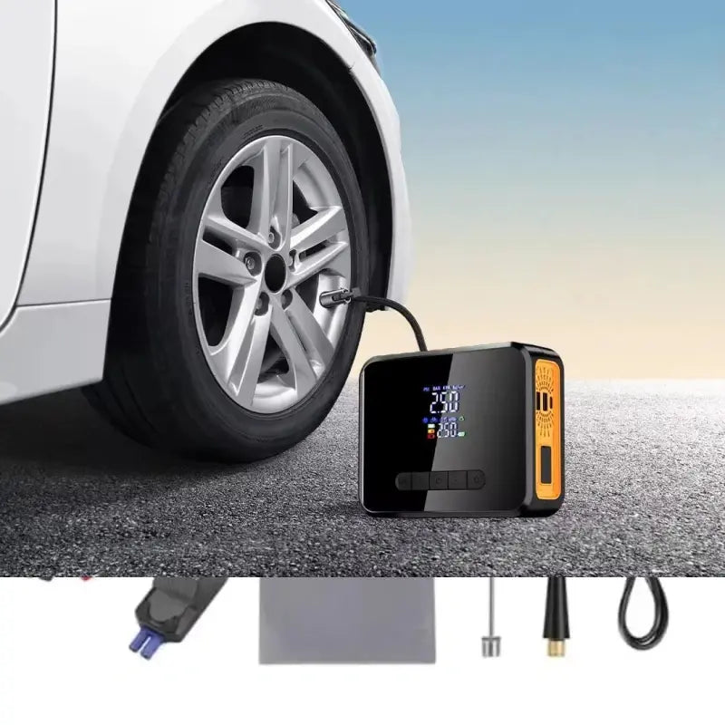 8000 MAh portable car Jump starter with air compressor USB led light