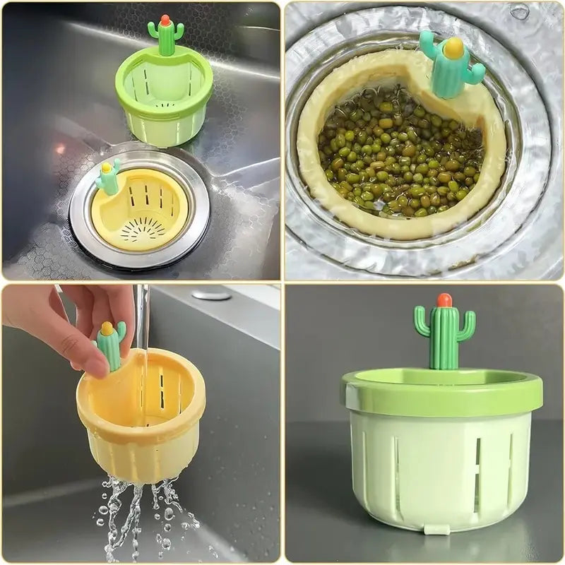 Cactus Design Sink Drain Filter Basket Food Waste Strainer