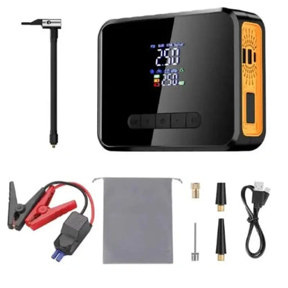 8000 MAh portable car Jump starter with air compressor USB led light