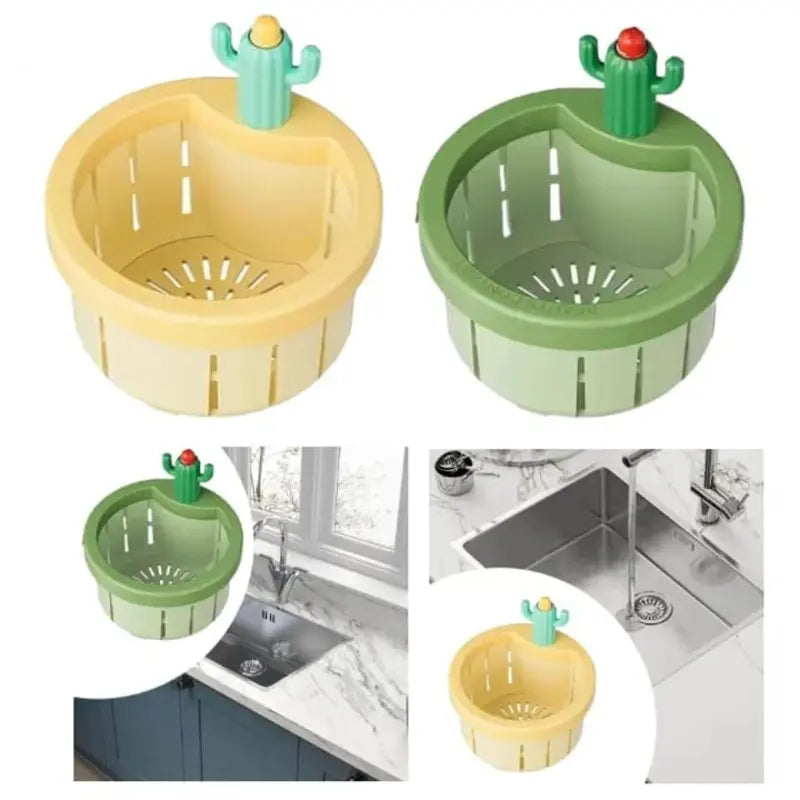Cactus Design Sink Drain Filter Basket Food Waste Strainer