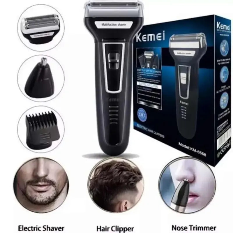 Kemei 3 in 1 men grooming kit shaver trimmer clipper
