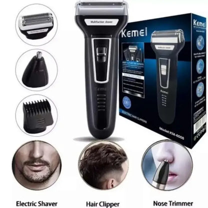 Kemei 3 in 1 men grooming kit shaver trimmer clipper